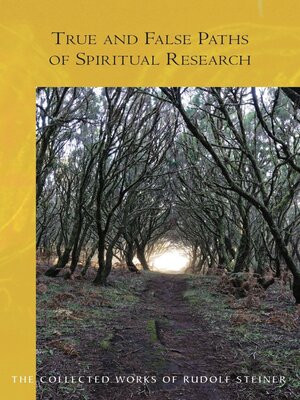 cover image of True and False Paths  of Spiritual Research